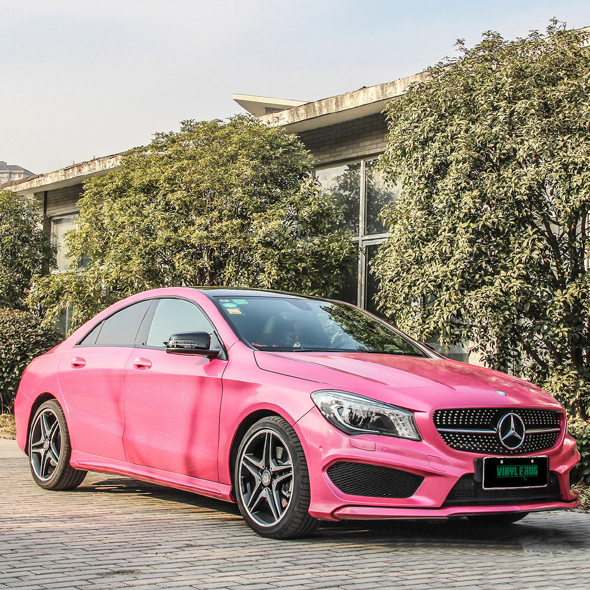 Glitter Metallic Diamond Pink Vinyl Wrap
