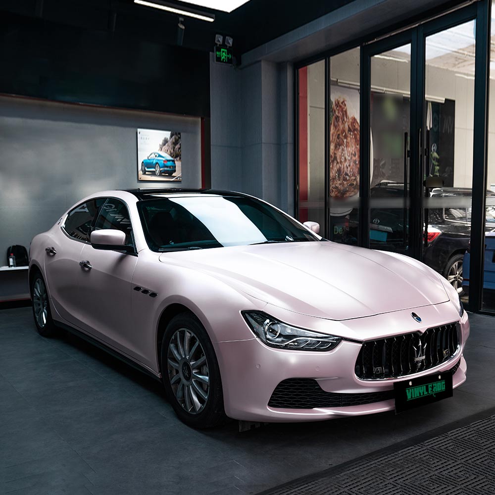 Matte Metallic Pearl Baby Pink Vinyl Wrap