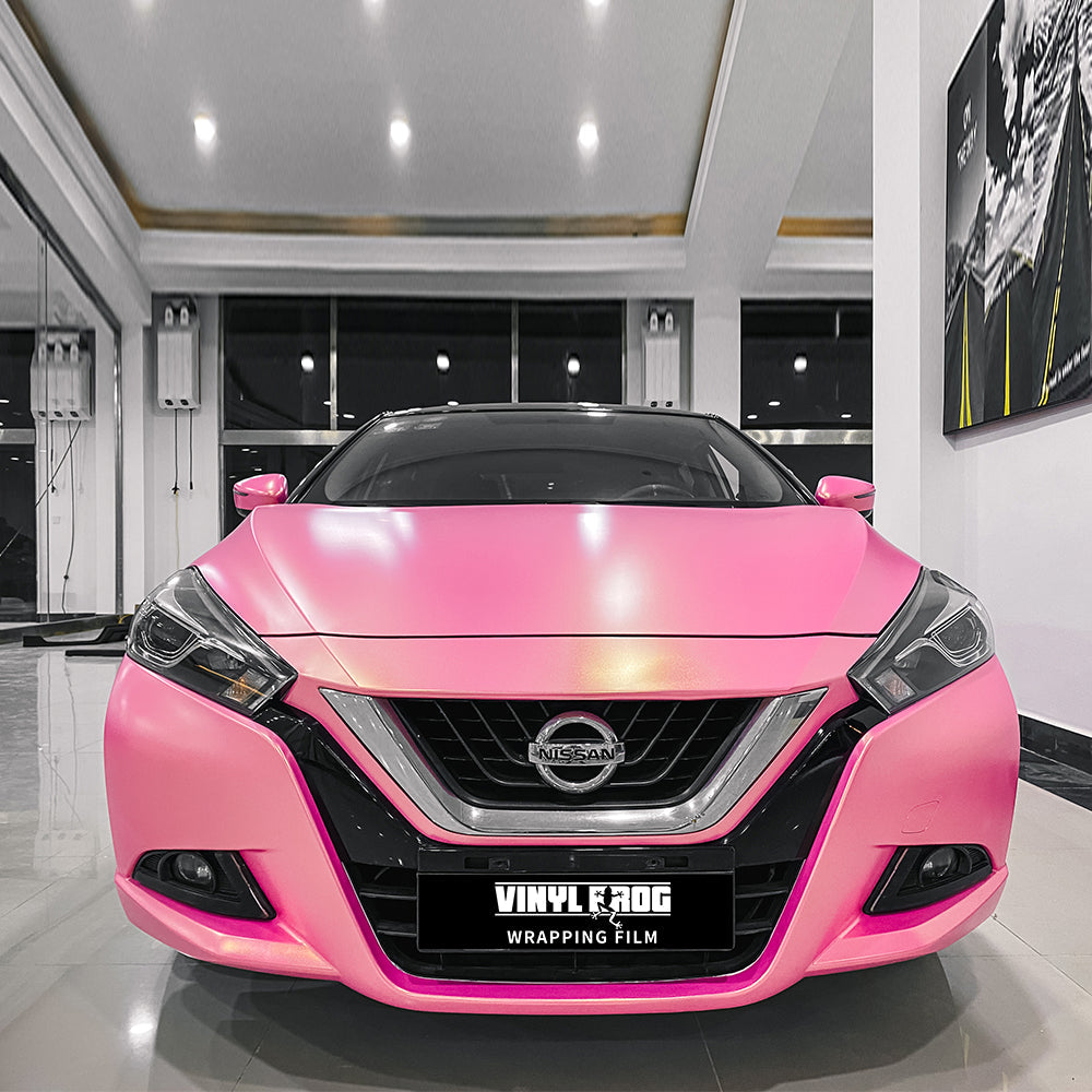 Glitter Metallic Diamond Gold Pink Vinyl Wrap