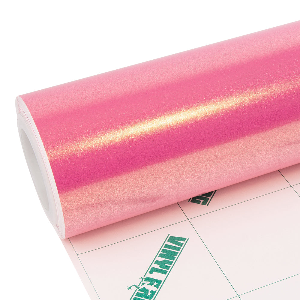 Glitter Metallic Diamond Gold Pink Vinyl Wrap