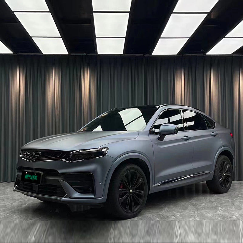 Matte Silk Gray Blue Vinyl Wrap