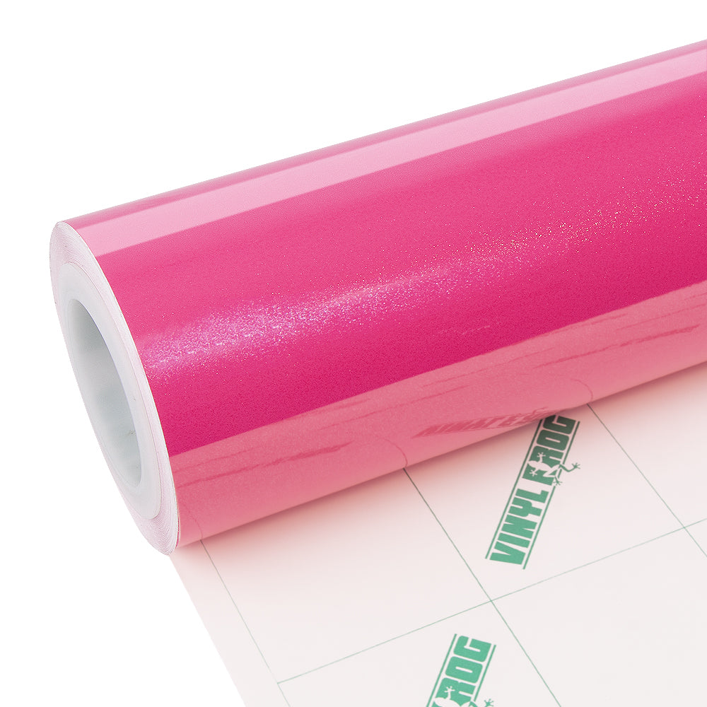 Glitter Metallic Diamond Pink Vinyl Wrap