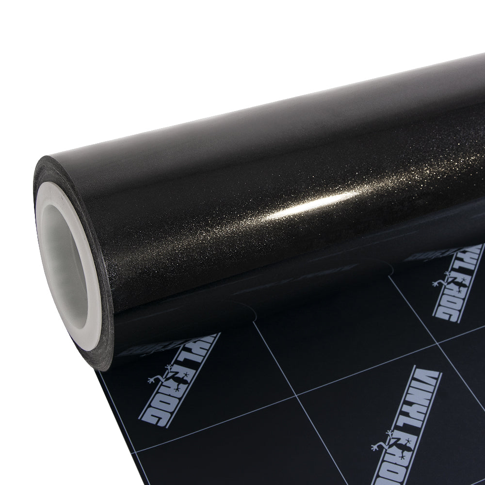 Glitter Metallic Spider Black Vinyl Wrap