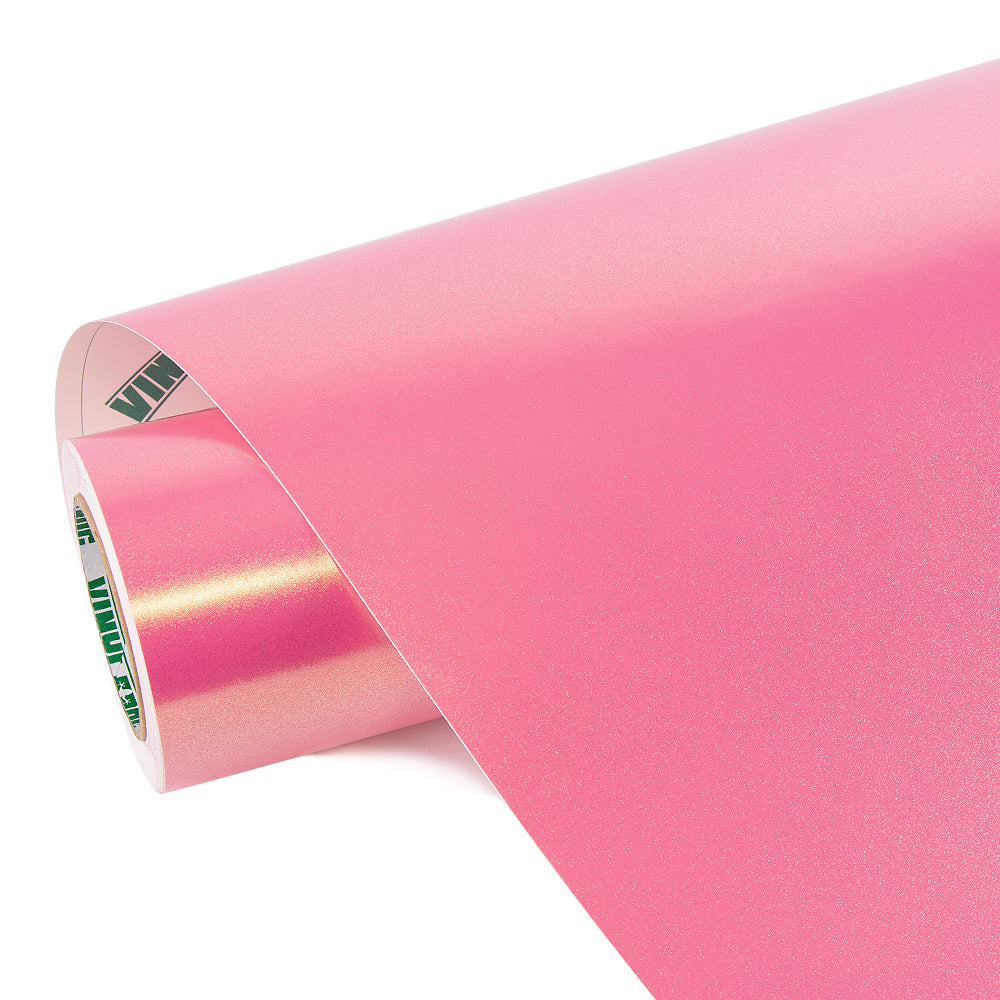 Glitter Metallic Diamond Gold Pink Vinyl Wrap
