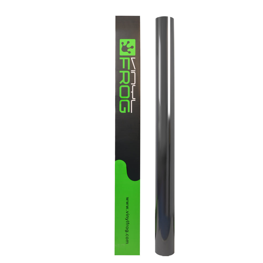 Glossy Metallic Silver Gray Vinyl Wrap