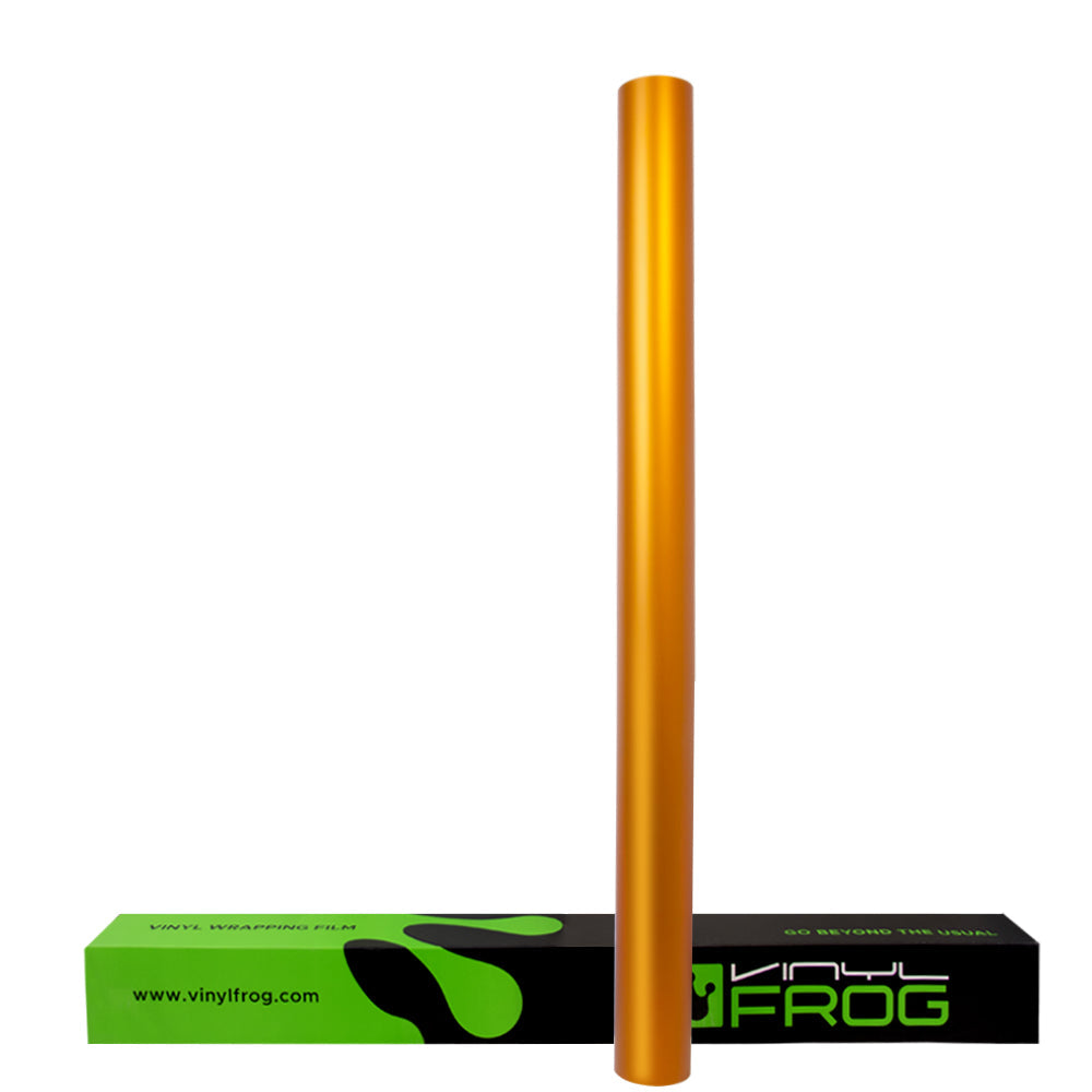 Satin Chrome Silk Bronze Orange Vinyl Wrap