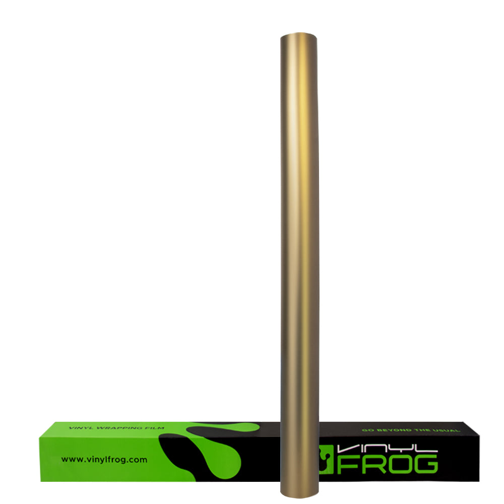 Satin Chrome Silk Champagne Gold Vinyl Wrap