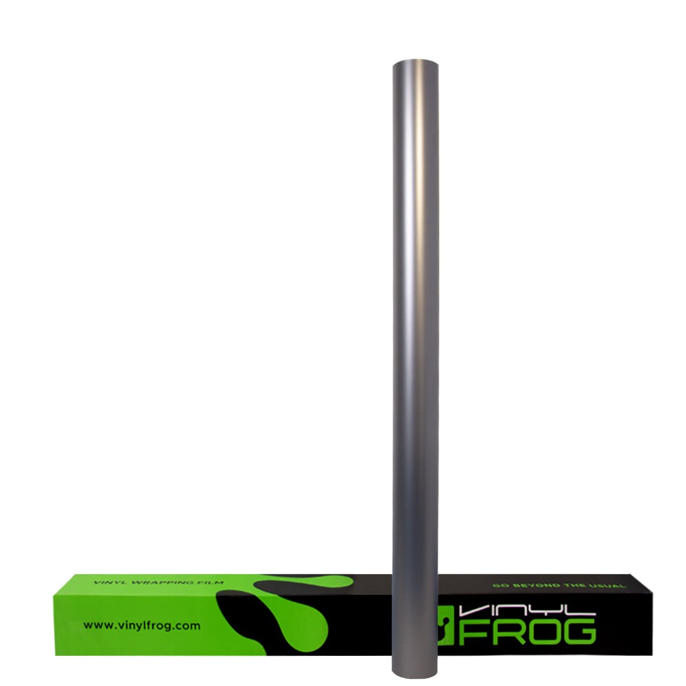 Satin Chrome Metallic Gray Vinyl Wrap