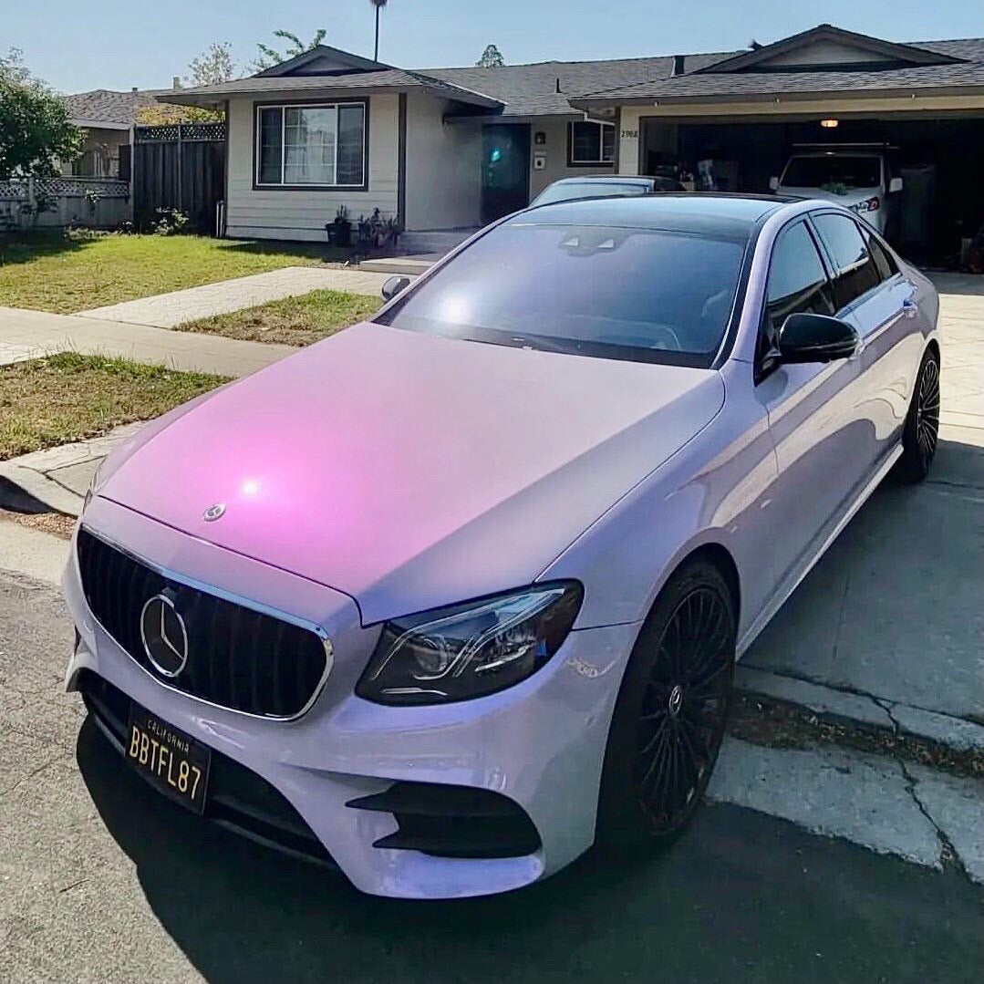 Candy Metallic Gray Pink Vinyl Wrap.