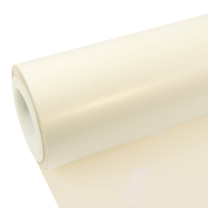 Satin Chrome Silk Ivory White Vinyl Wrap