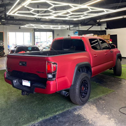 Satin Chrome Prismatic Red Vinyl Wrap