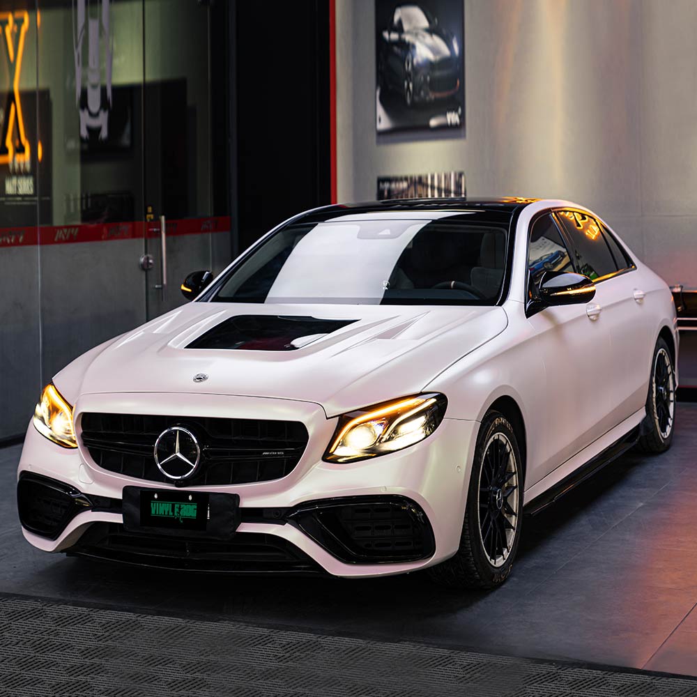 Glitter Metallic Matt Aurora White Vinyl Wrap