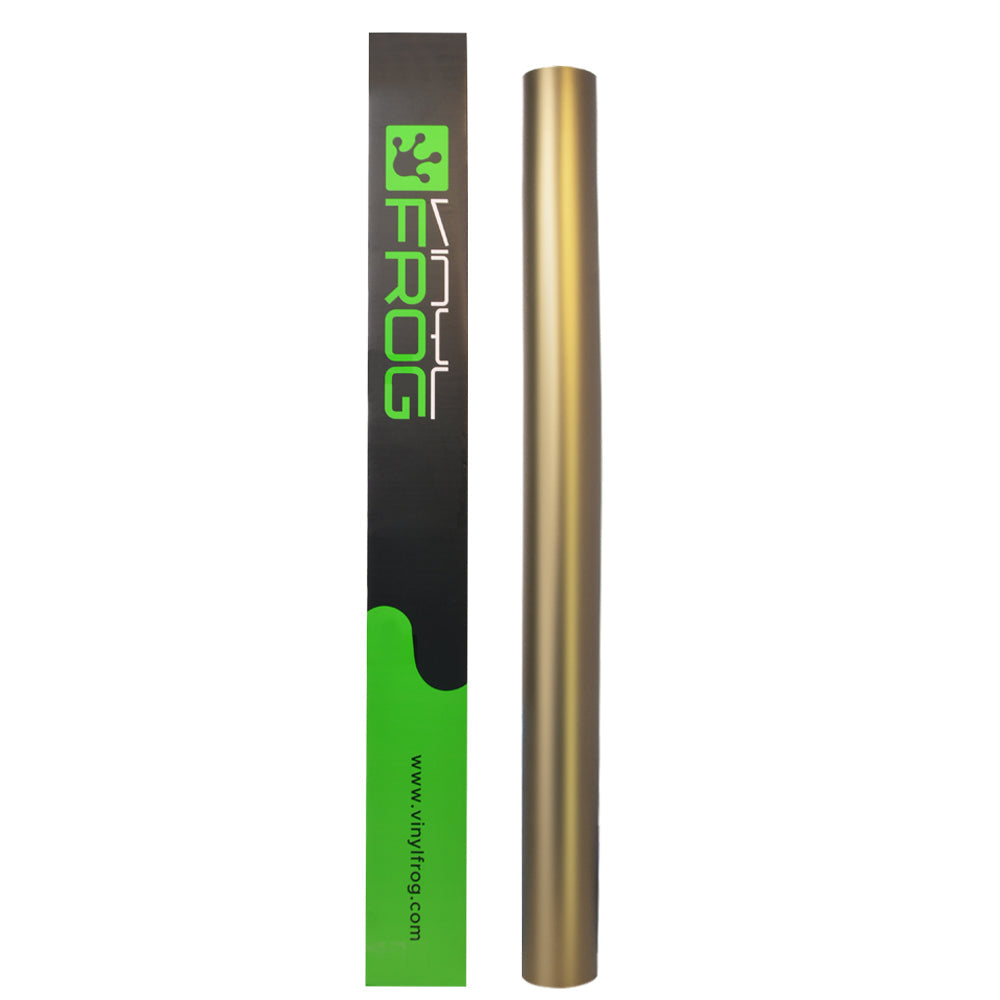 Satin Chrome Silk Champagne Gold Vinyl Wrap