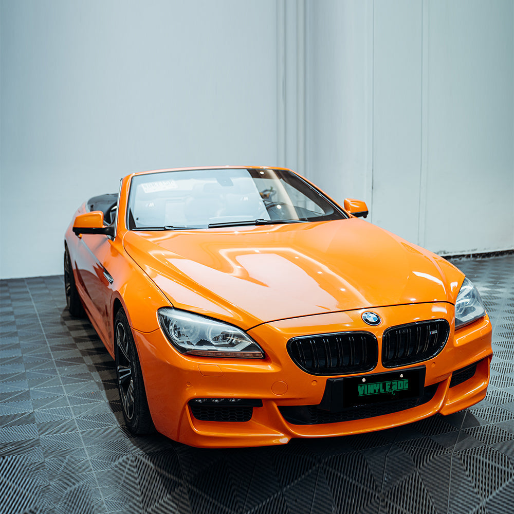 Candy Metallic Neon Orange Vinyl Wrap.