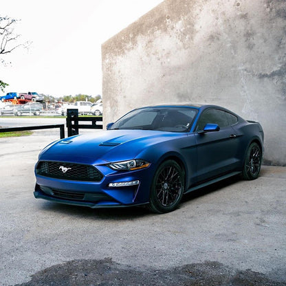 Satin Chrome Saint Patrick Blue Vinyl Wrap