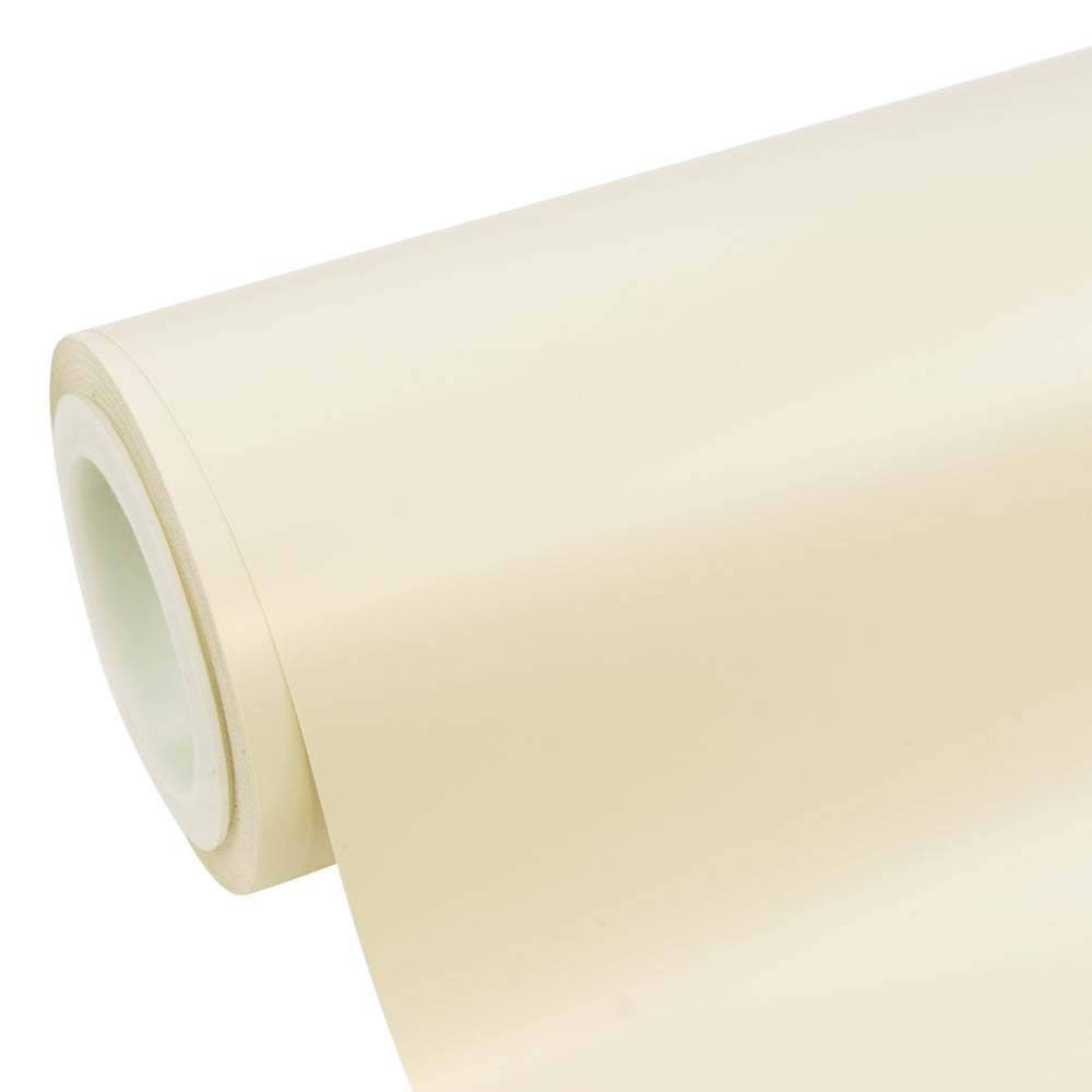 Satin Chrome Silk Ivory White Vinyl Wrap