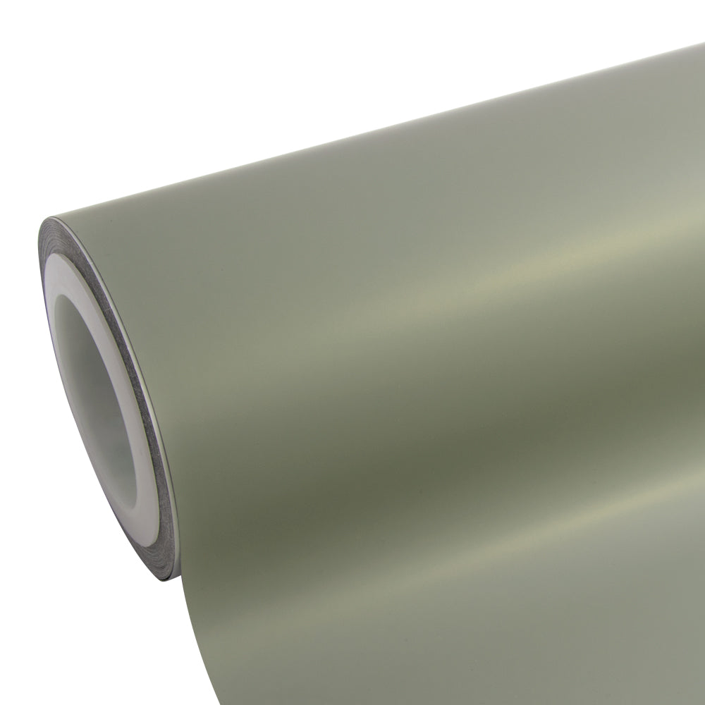 Satin Chrome Silk Khaki Green Vinyl Wrap