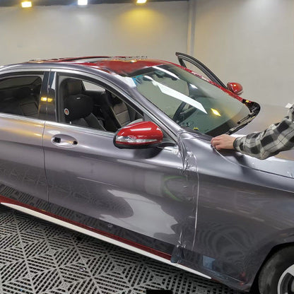 Glossy Metallic Cadet Gray Vinyl Wrap