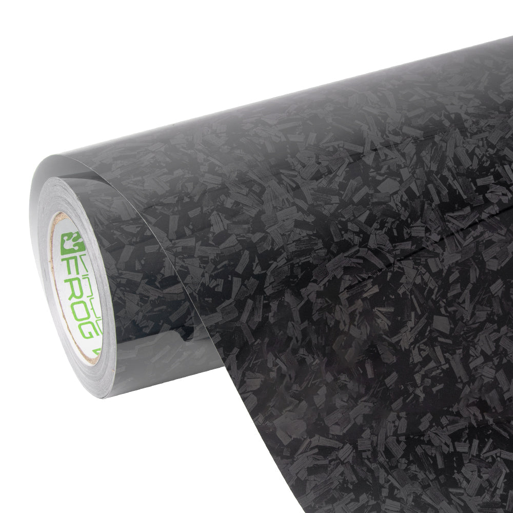 Black Forged Carbon Fiber Vinyl Wrap