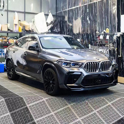 Glossy Metallic Silver Gray Vinyl Wrap