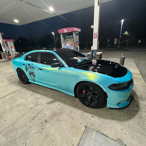 Candy Metallic Neon Ice Blue Vinyl Wrap