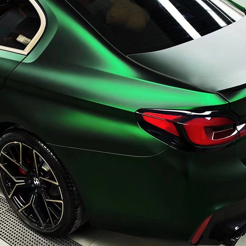 Satin Chrome Silk Green Vinyl Wrap