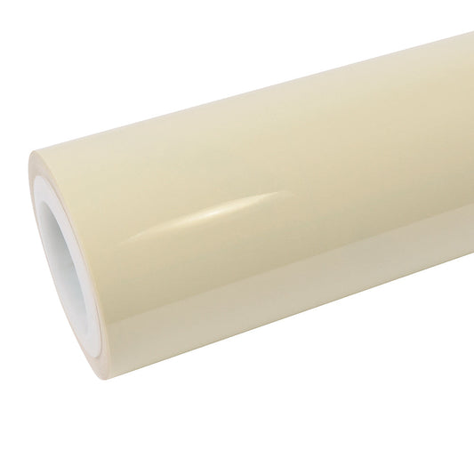 Super Glossy  Cream Vinyl wrap.