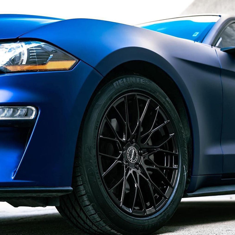 Satin Chrome Saint Patrick Blue Vinyl Wrap