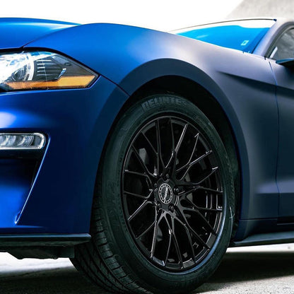 Satin Chrome Saint Patrick Blue Vinyl Wrap