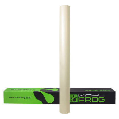 Satin Chrome Silk Ivory White Vinyl Wrap