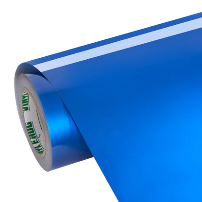 Glossy Metallic Azure Blue Vinyl Wrap
