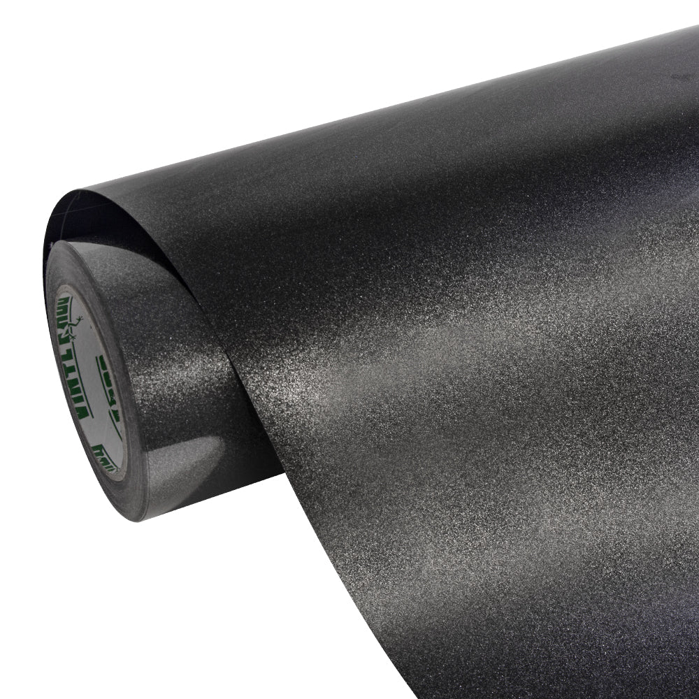 Glossy Metallic Shimmer Black Vinyl Wrap