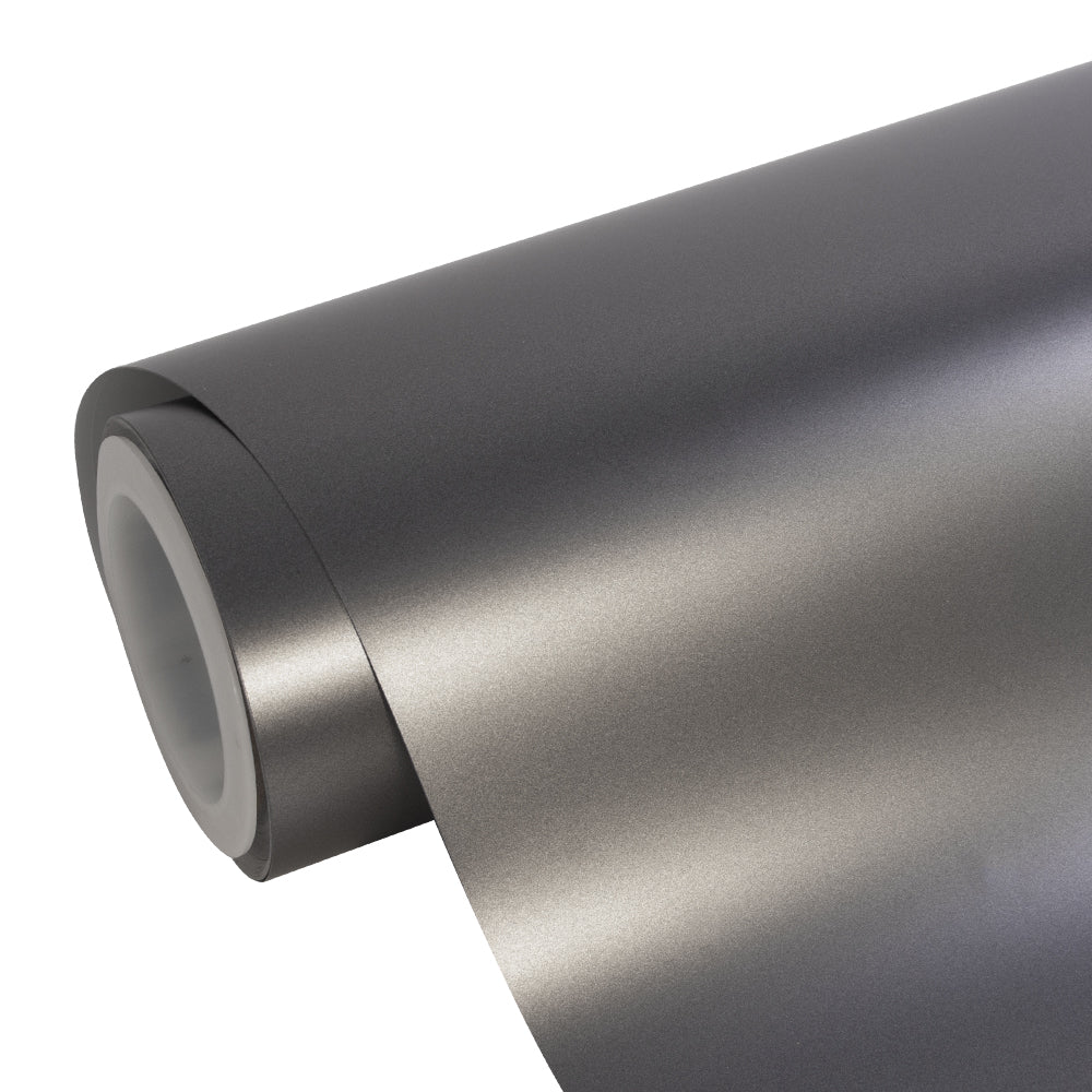 Satin Chrome Metallic Gray Vinyl Wrap