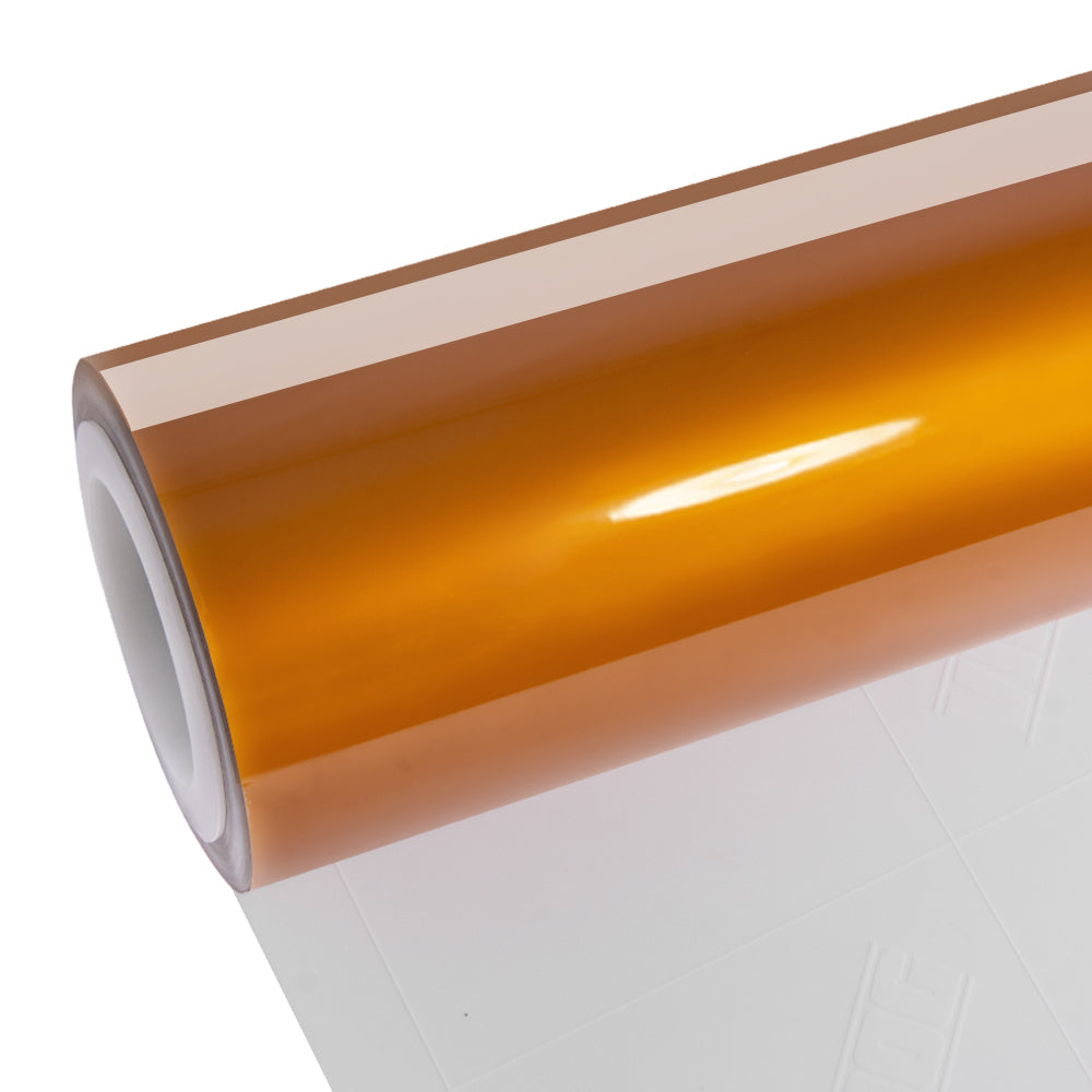 Glossy Metallic Bronze Orange Vinyl Wrap