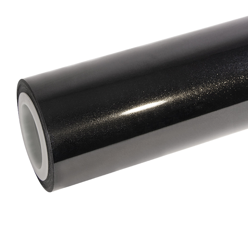 Glitter Metallic Spider Black Vinyl Wrap
