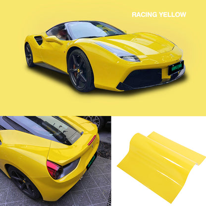 High Glossy Racing Yellow Vinyl Wrap